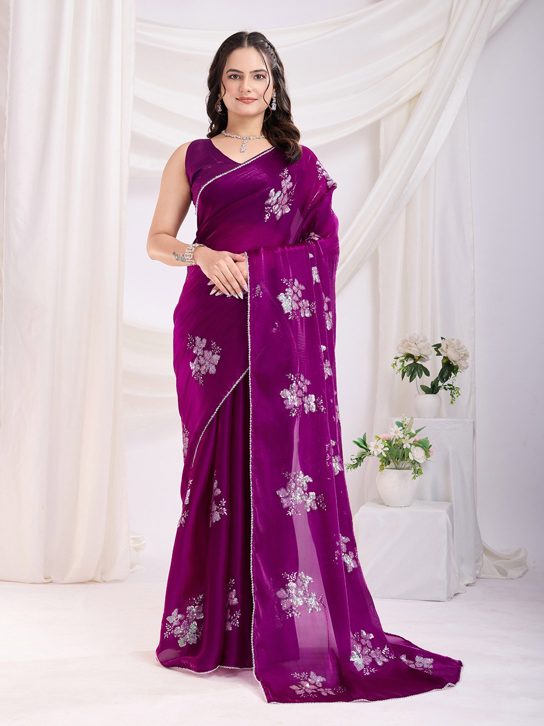 Canberry 10 Printed Party Wear Jimmy Choo Saree Collection