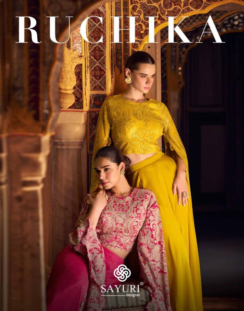 Sayuri Ruchika Chinon Silk Designer Indo Western Collection