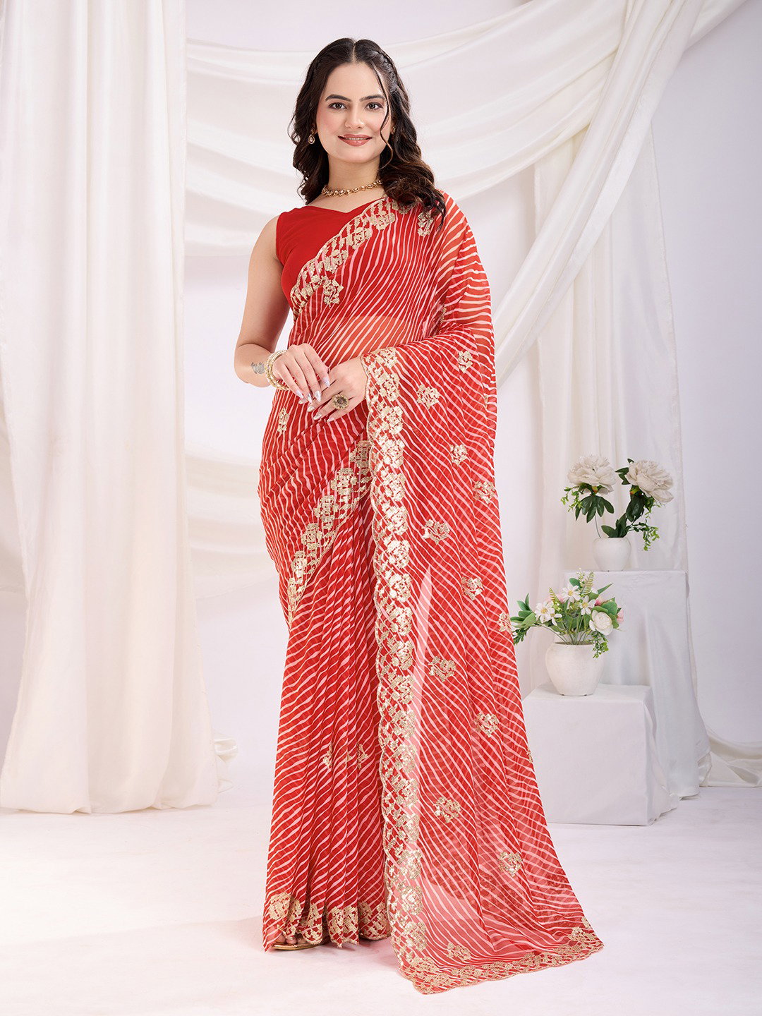 Kavya Georgette Silk Festive Wear Fancy Silk Saree Collection