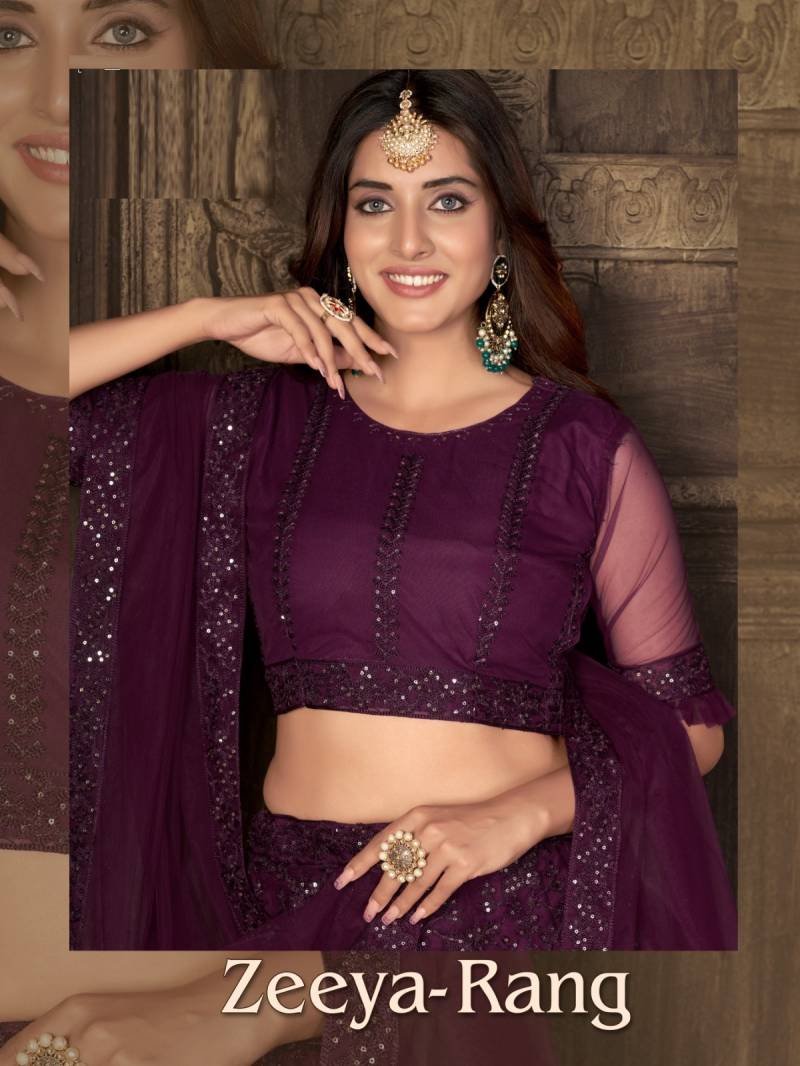 Zeeya Rang Net Designer Lehenga Choli Collection