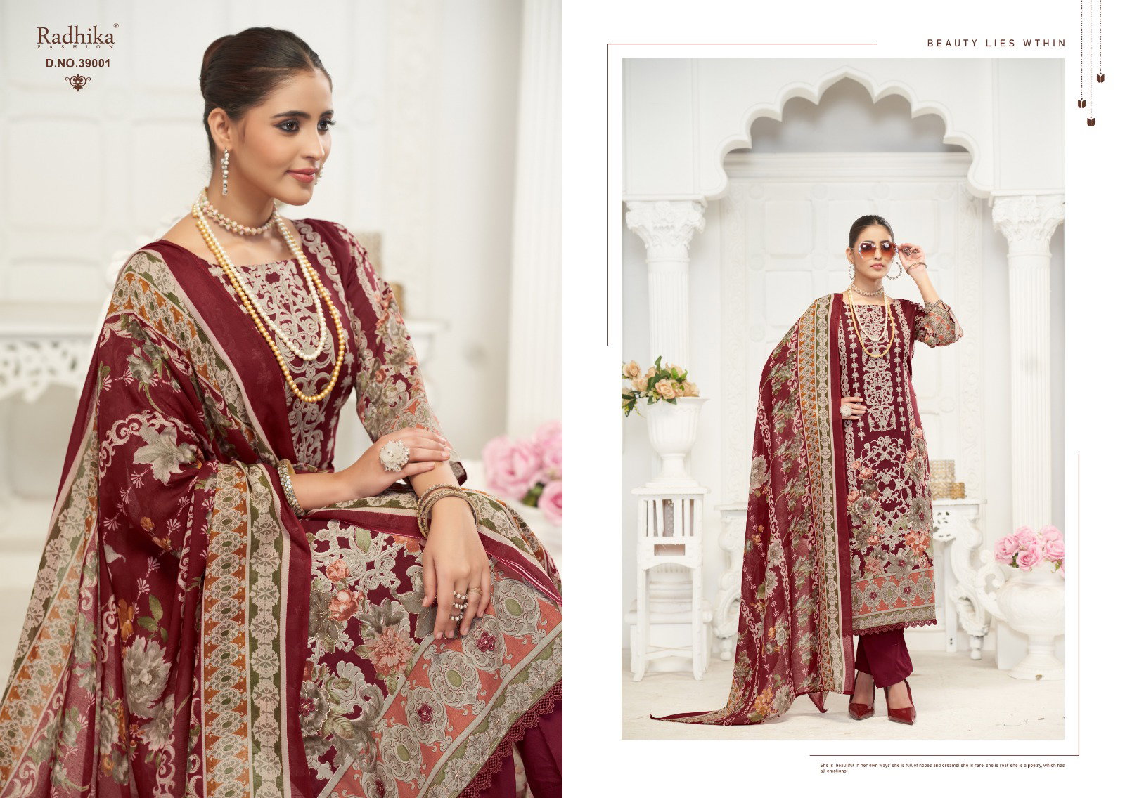 Radhika Azara Nazia Cambric Printed Dress Material Collection