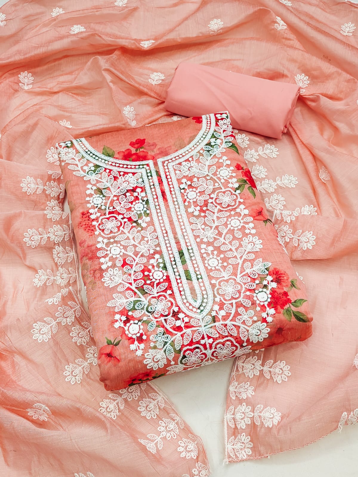 Red Chilly 1 Digital Printed Chanderi Silk Dress Material Collection