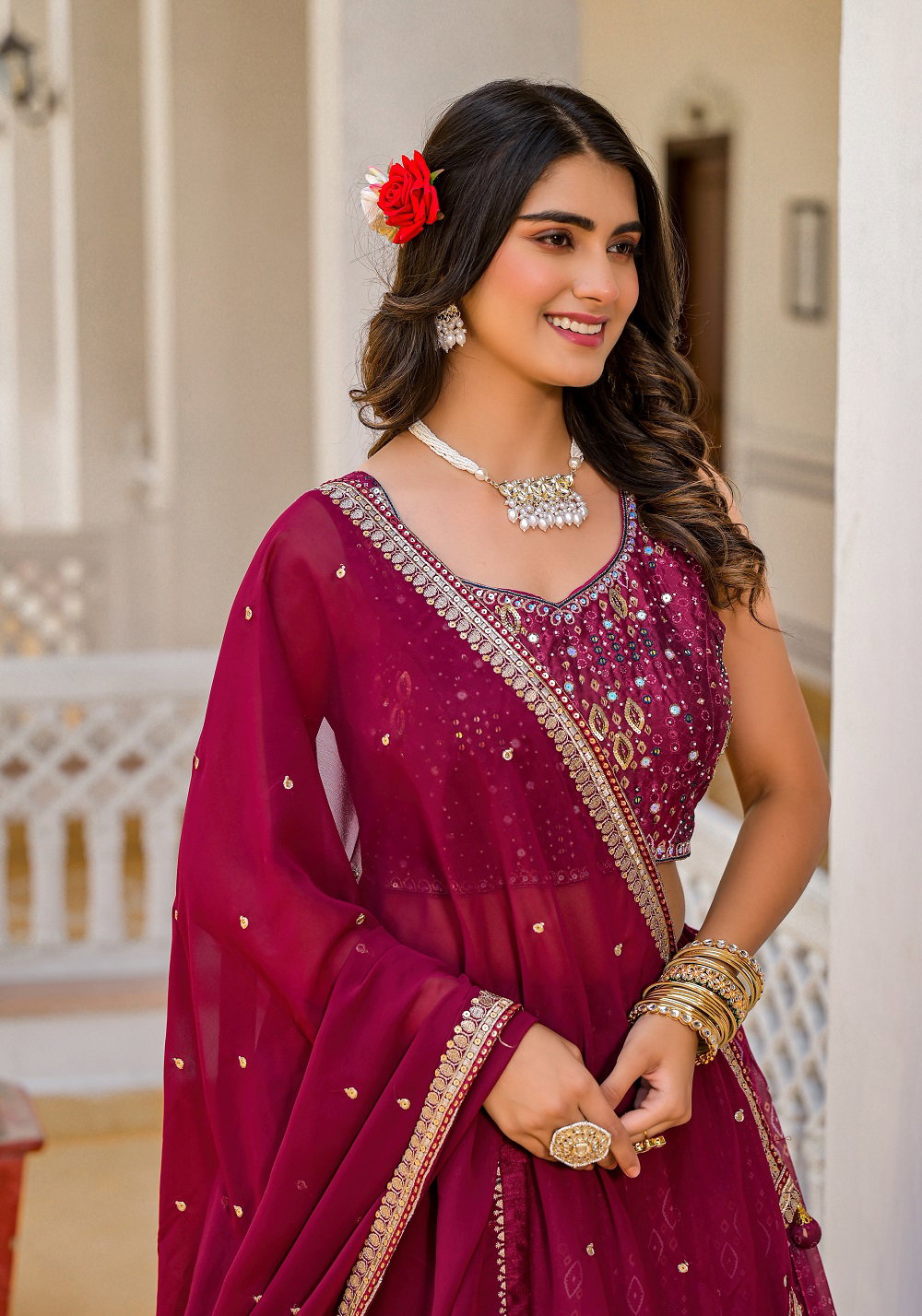 Aganidhara 1 Designer Embroidered Georgette Lehenga Choli Collection