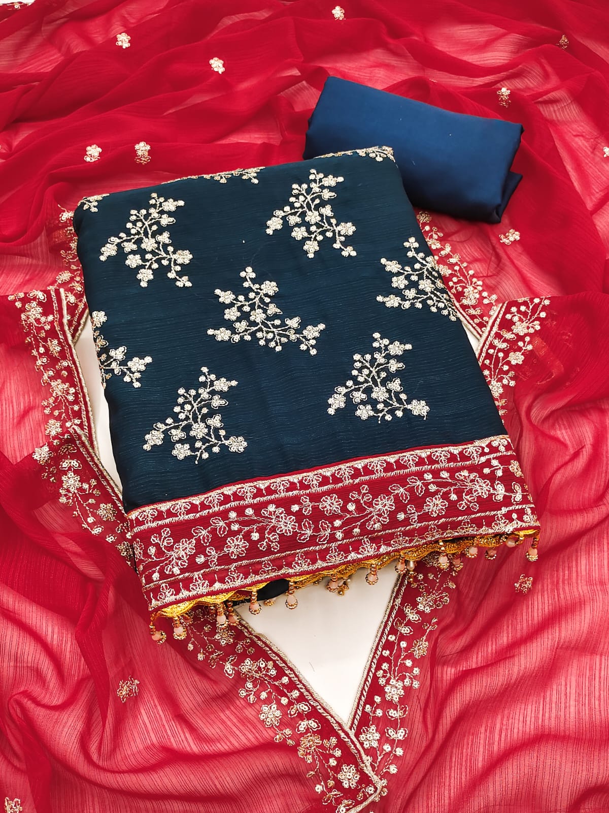 Zomato 03 Georgette Embroidered Exclusive Dress Material Collection