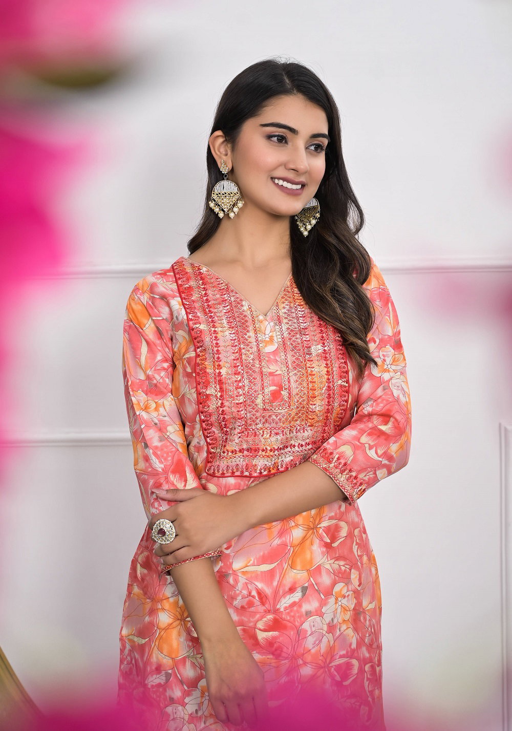 Avika 01 Chanderi Cotton Regular Wear Kurtis Collection