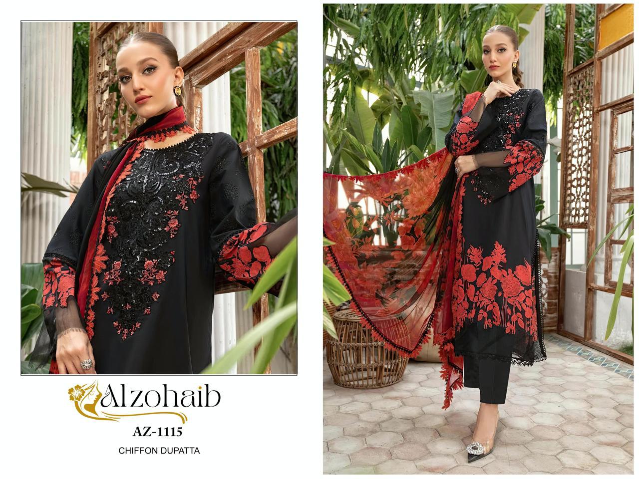 Alzohaib Az 1115 To 1128 Cotton Dupatta Pakistani Suits Collection