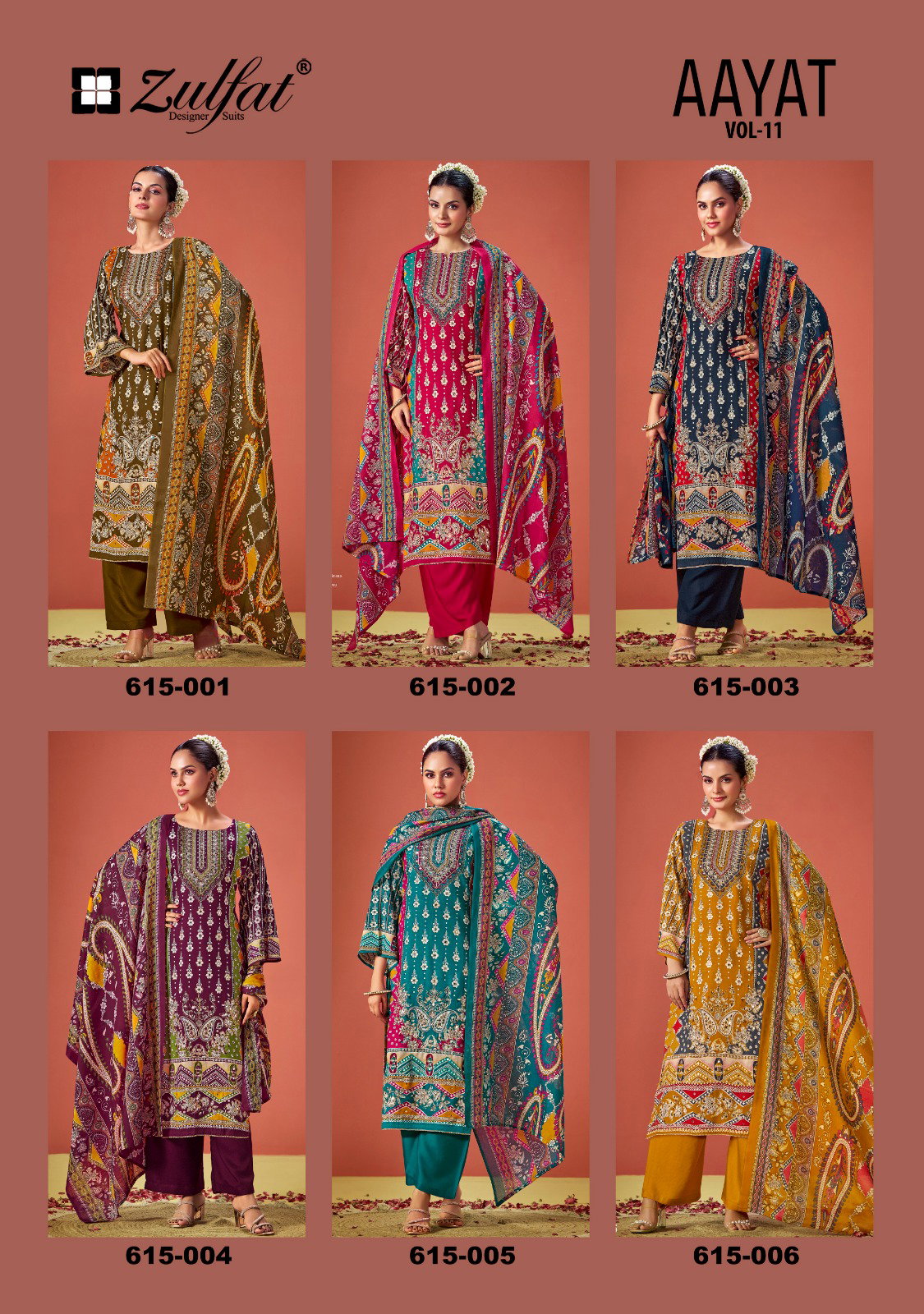 Zulfat Aayat Vol 11 Viscose Rayon Printed Dress Material Collection