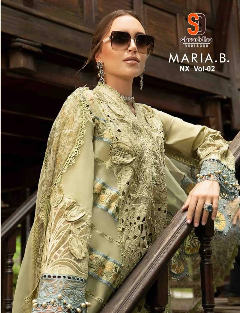 Shraddha Maria B lawn Vol 2 Nx Cotton Embroidered Pakistani Suits
