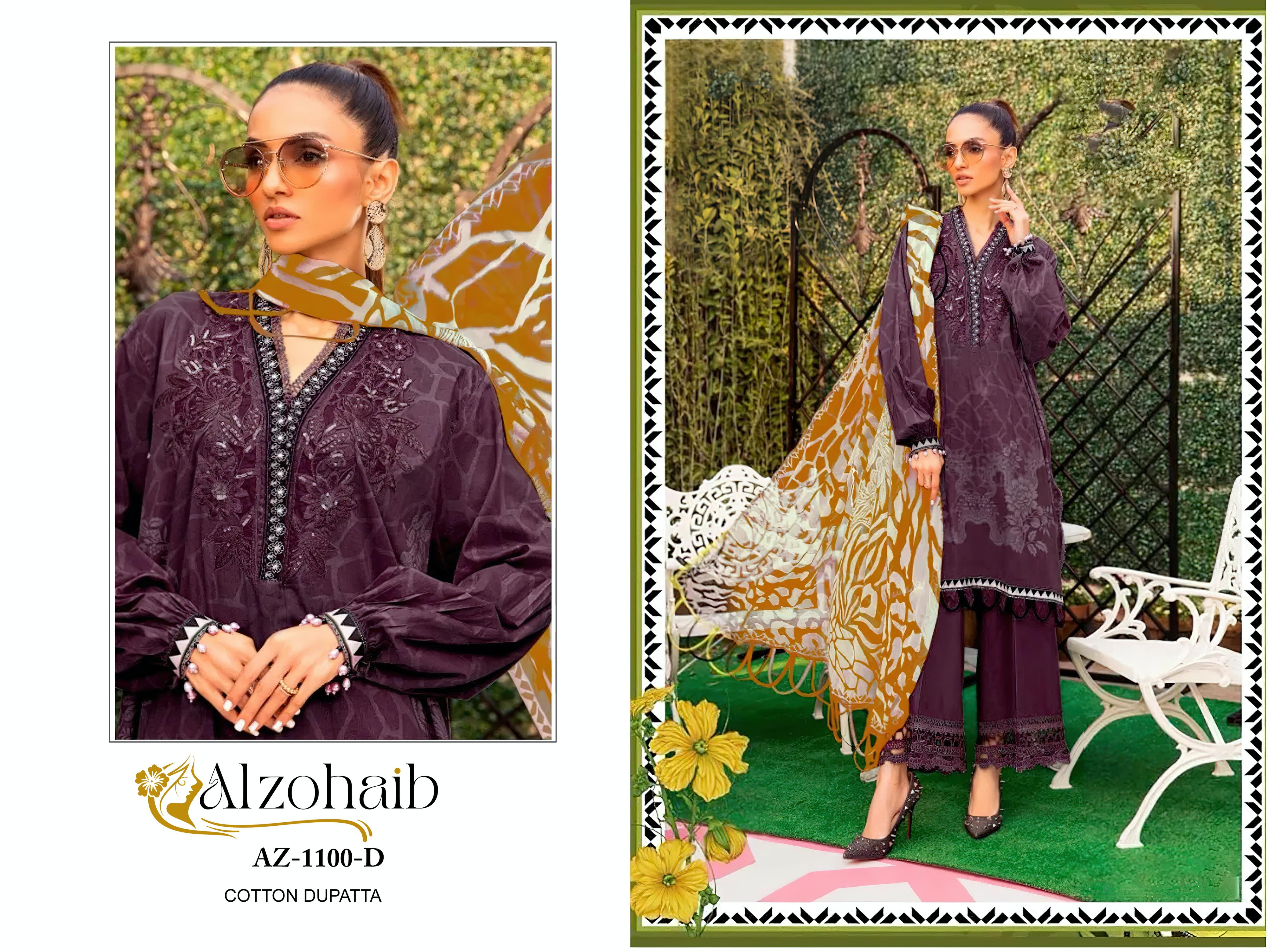 Alzohaib Az 1100 A To D Cotton Dupatta Pakistani Salwar Suits