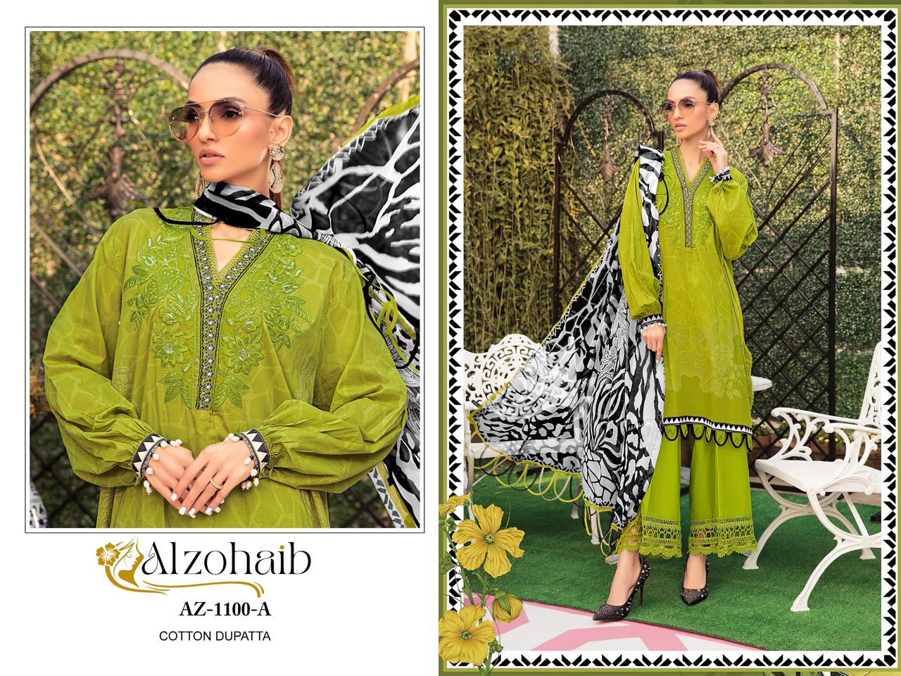 Alzohaib Az 1100 A To D Cotton Dupatta Pakistani Salwar Suits