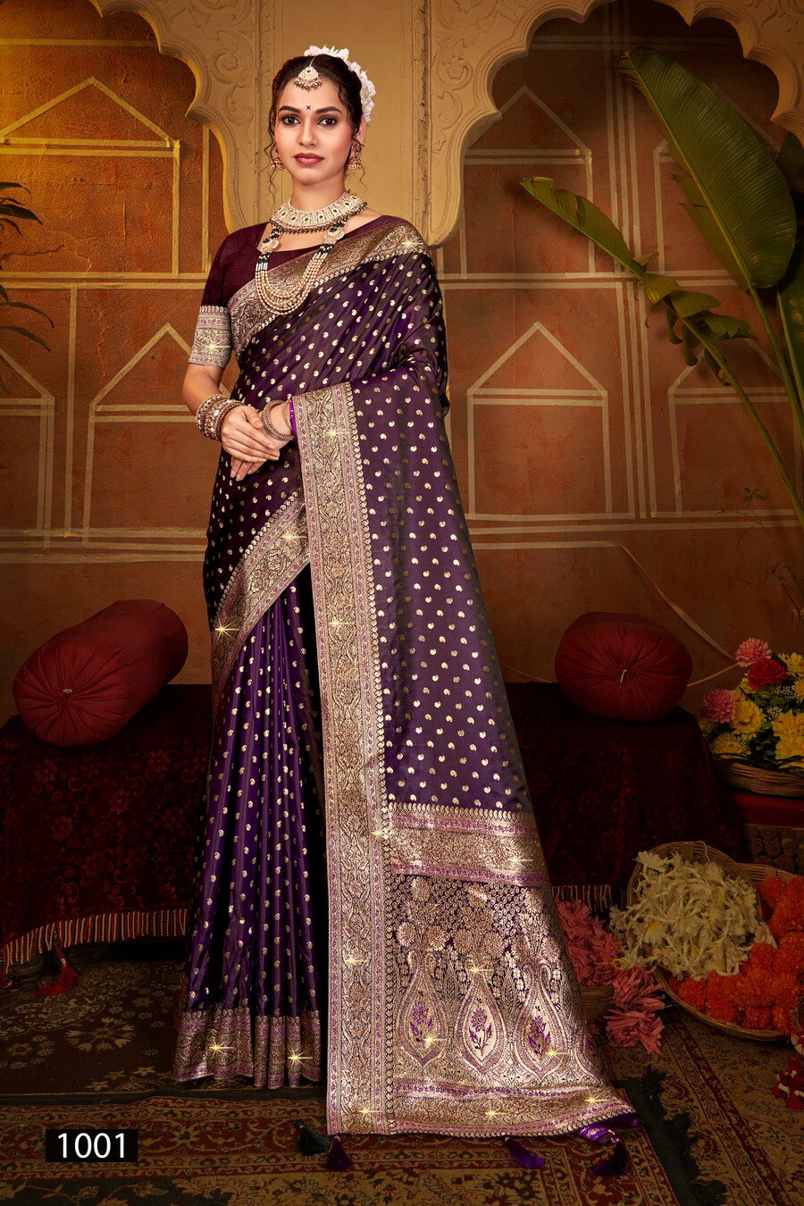Saroj Gangavati Satin Silk Vol 2 Wedding Wear Stylish Silk Saree Collection
