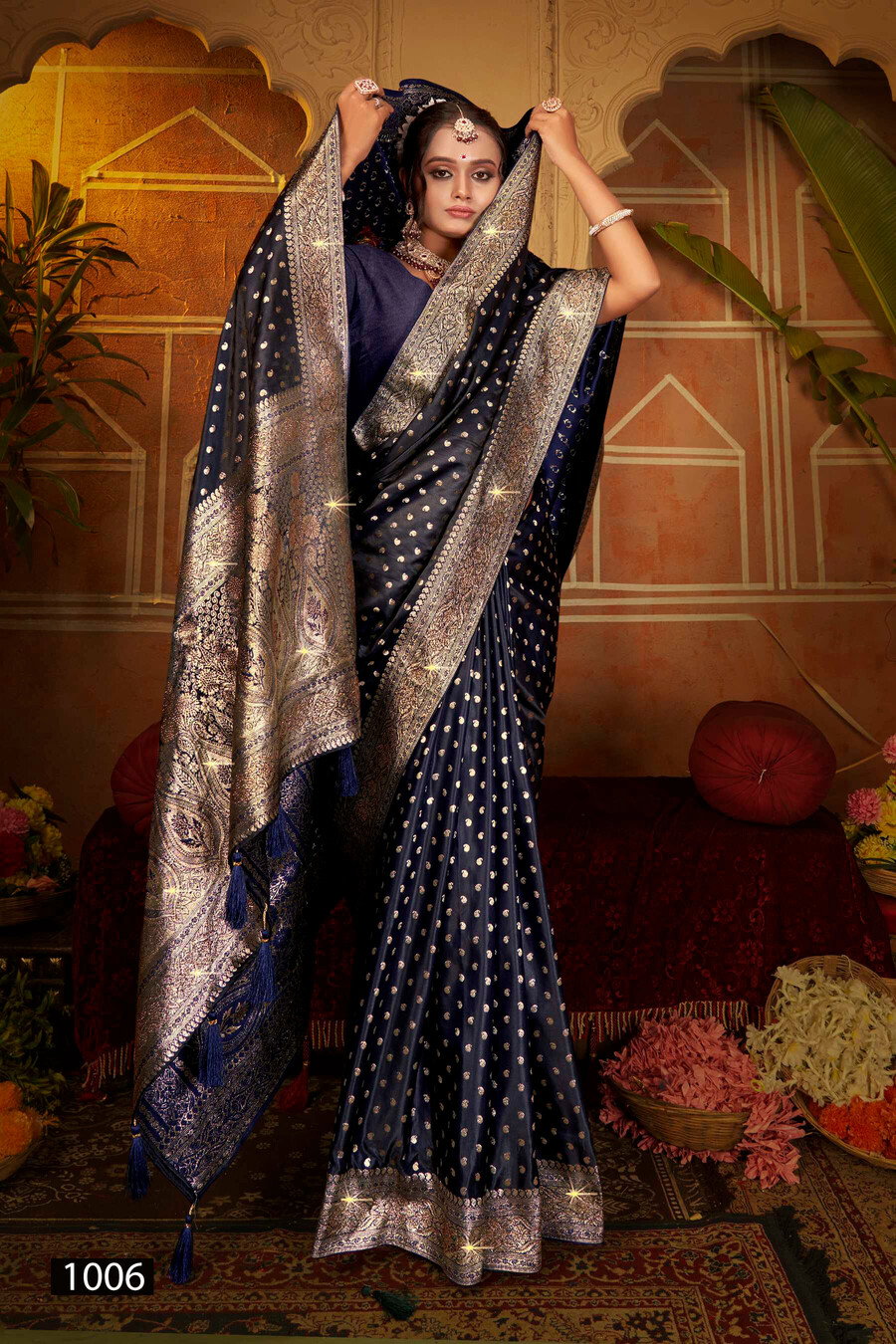 Saroj Gangavati Satin Silk Vol 2 Wedding Wear Stylish Silk Saree Collection