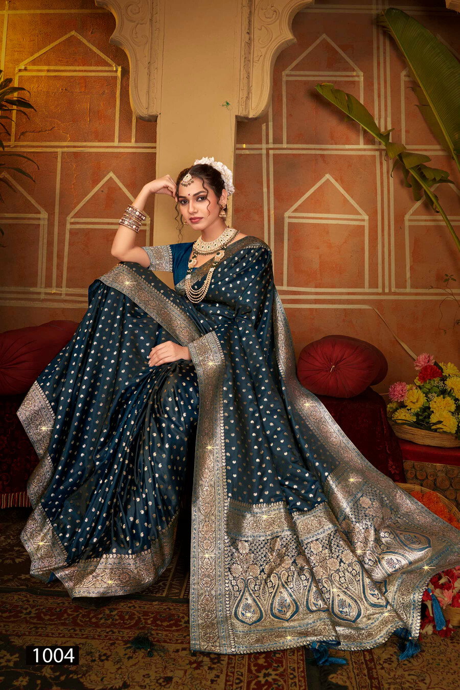 Saroj Gangavati Satin Silk Vol 2 Wedding Wear Stylish Silk Saree Collection