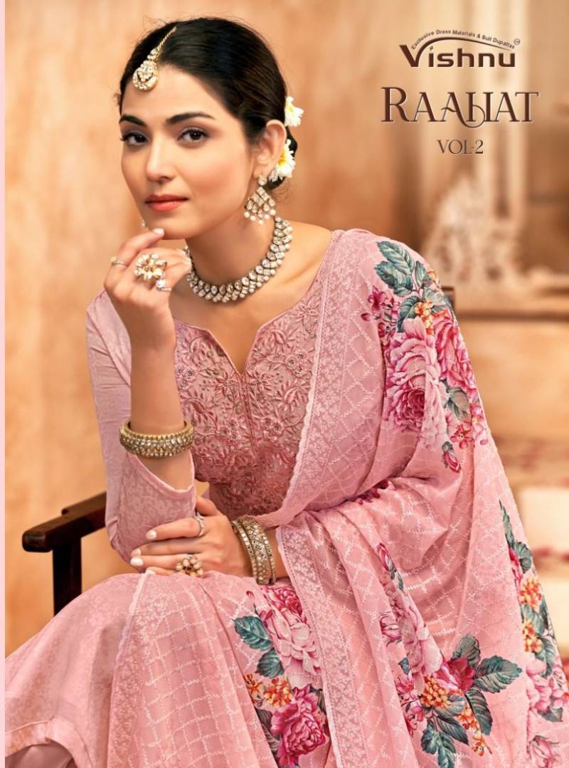 Vishnu Raahat Vol 2 Shimmer Georgette Dress Material Collection