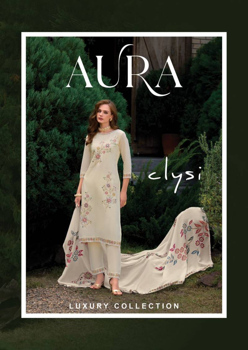 Clysi Aura Cambric Cotton Kurti Bottom With Dupatta Collection