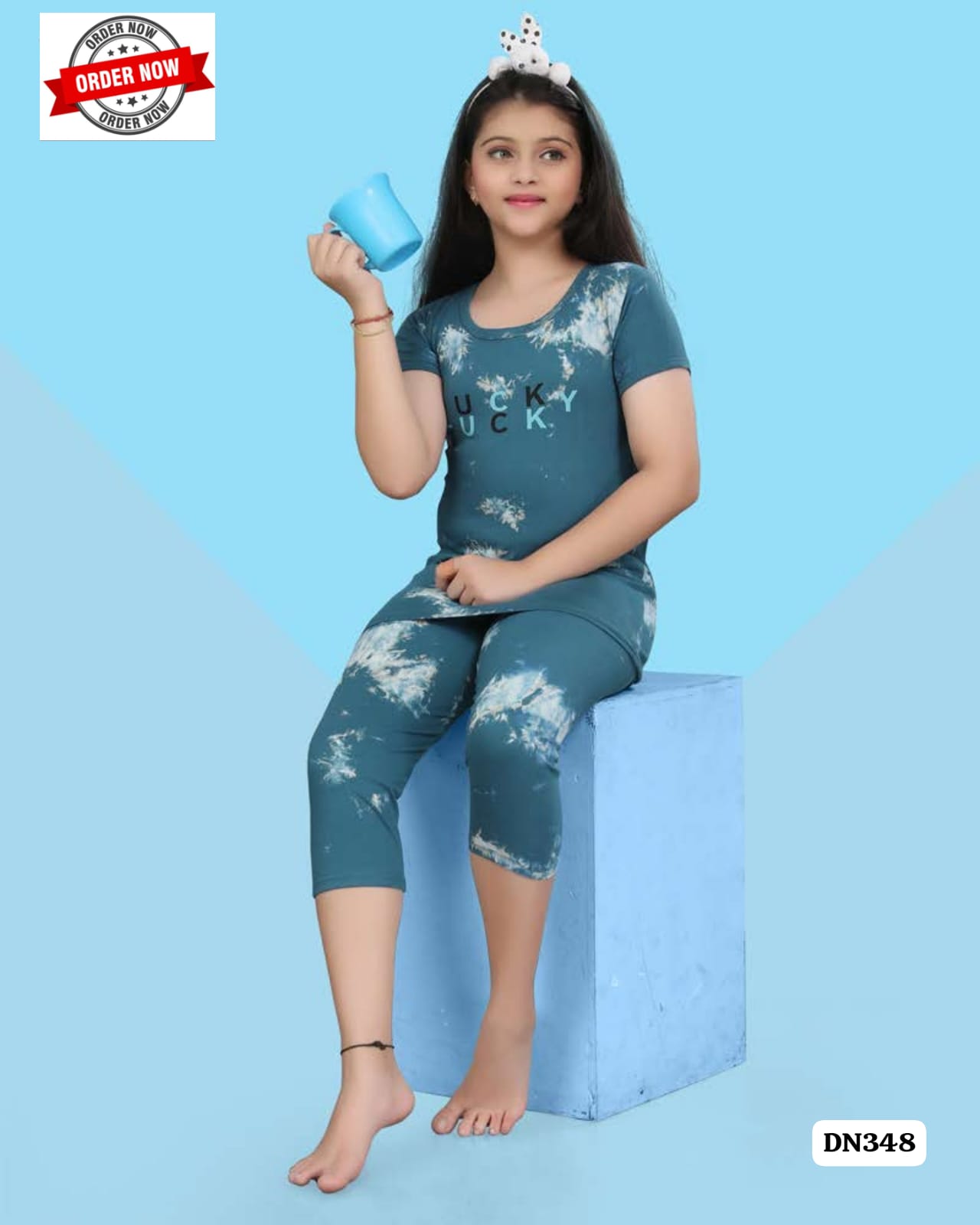 Summer Special Kids Capri Vol Dn 348 Hosiery Cotton Night Suits Collection
