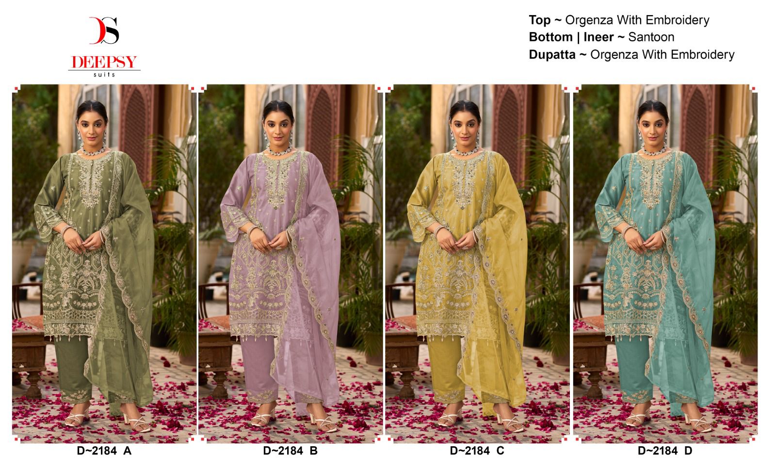 Deepsy D 2184 Organza Embroidered Pakistani Collection