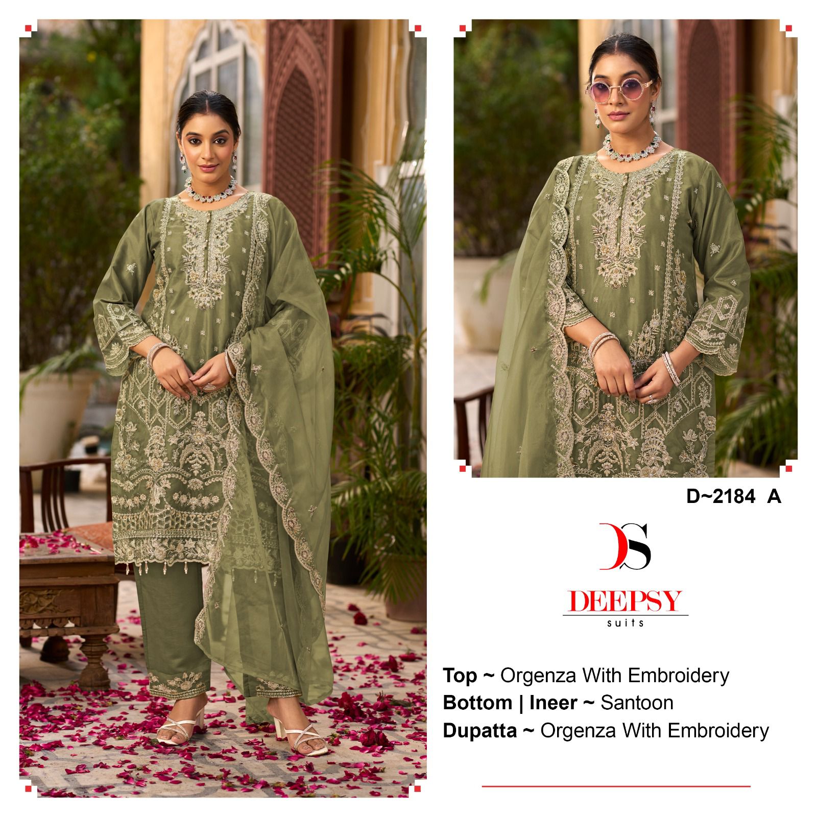 Deepsy D 2184 Organza Embroidered Pakistani Collection