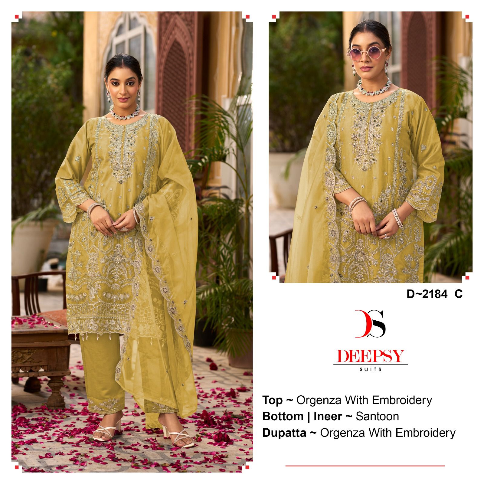 Deepsy D 2184 Organza Embroidered Pakistani Collection