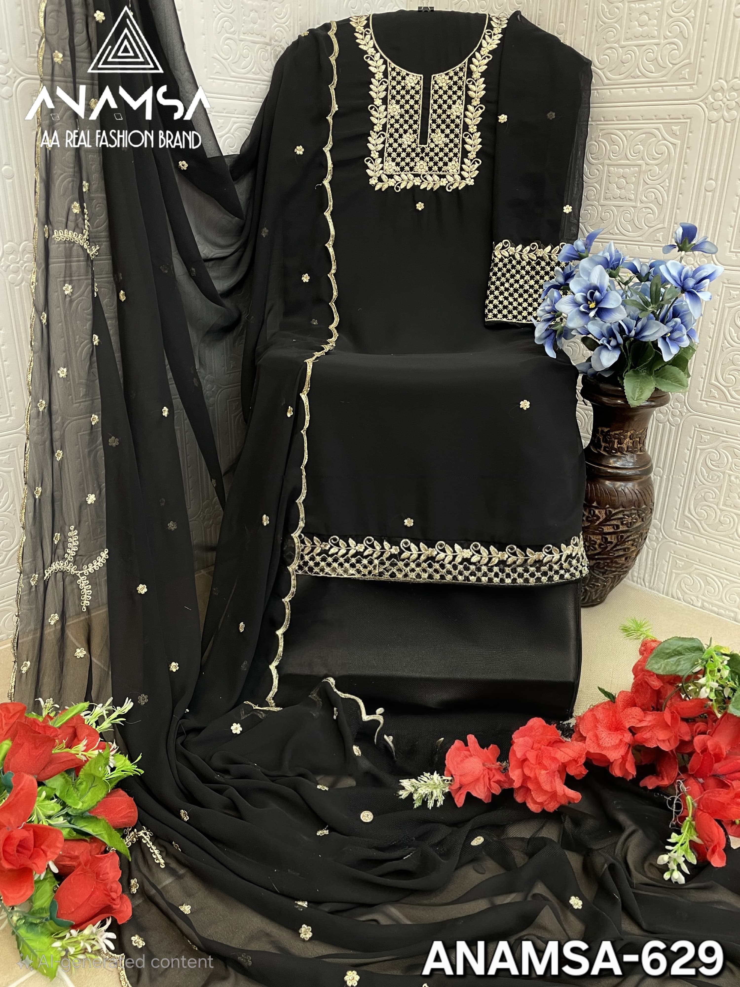 Anamsa 629 Georgette Pakistani Salwar Kameez