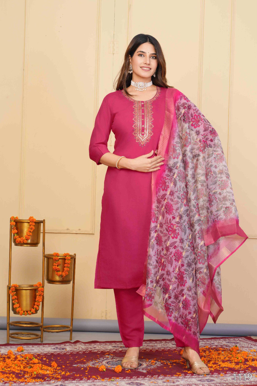 Tanisha Vol 17 Festive Wear Cotton Kurti Bottom With Dupatta