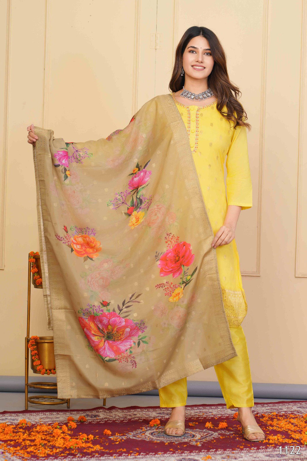 Tanisha Vol 17 Festive Wear Cotton Kurti Bottom With Dupatta