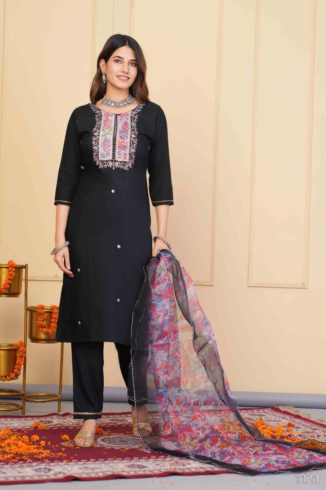 Tanisha Vol 17 Festive Wear Cotton Kurti Bottom With Dupatta