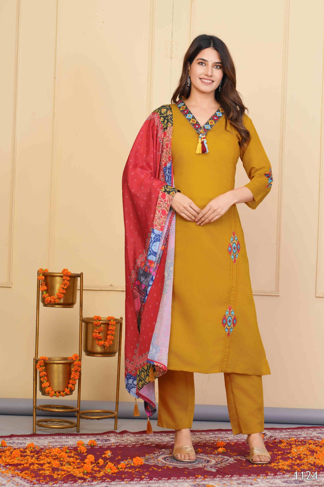 Tanisha Vol 17 Festive Wear Cotton Kurti Bottom With Dupatta