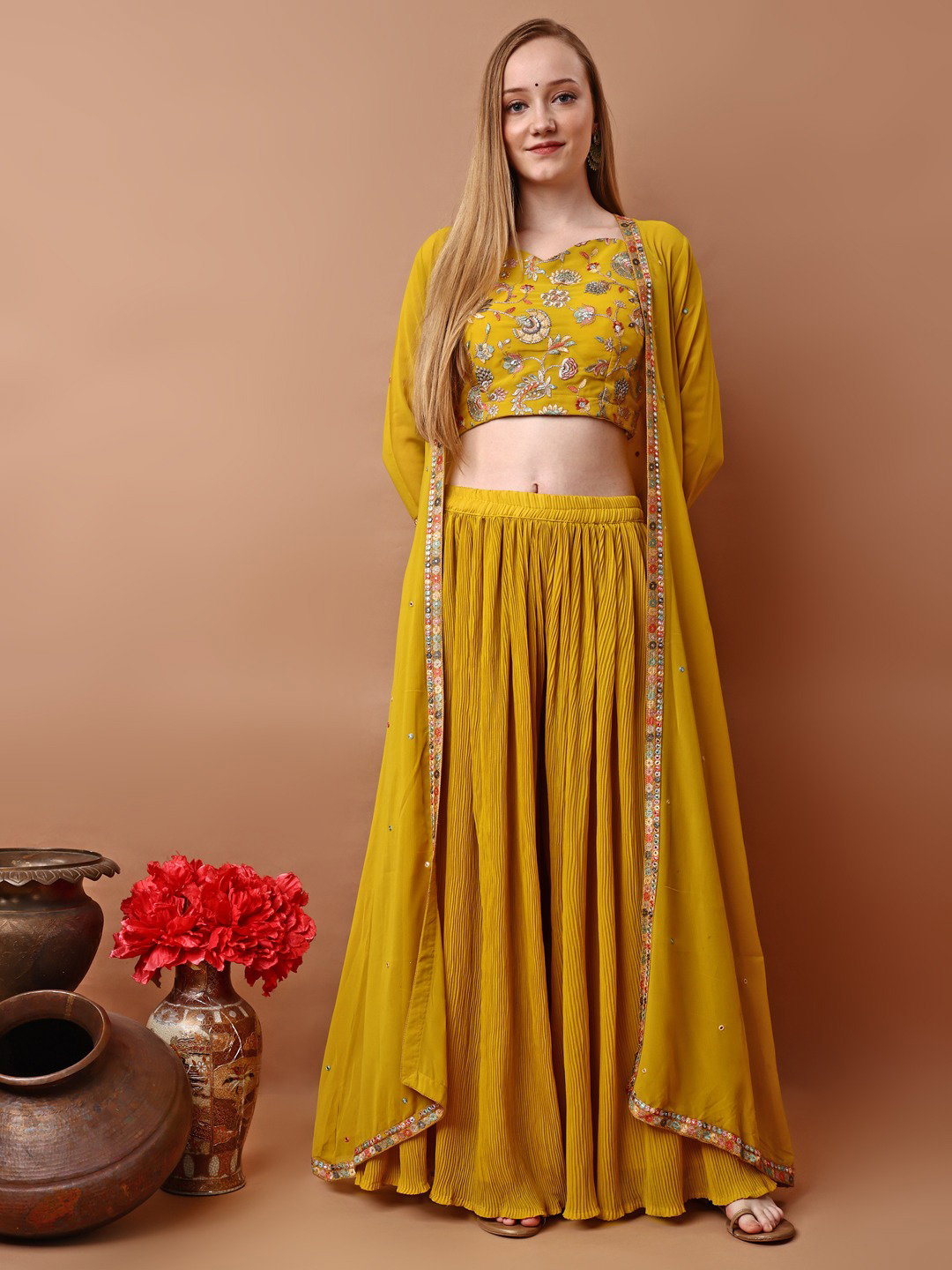 9star Fashion Moksa Georgette Embroidered Indo Western Collection