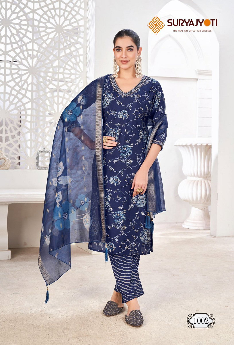 Suryajyoti Karla Vol 1 Modal Printed Readymade Fancy Dress Material