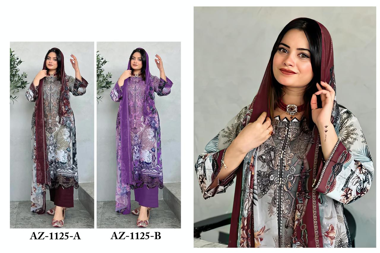 Alzohaib Az 1125 A And B Cotton Dupatta Pakistani Salwar Suits