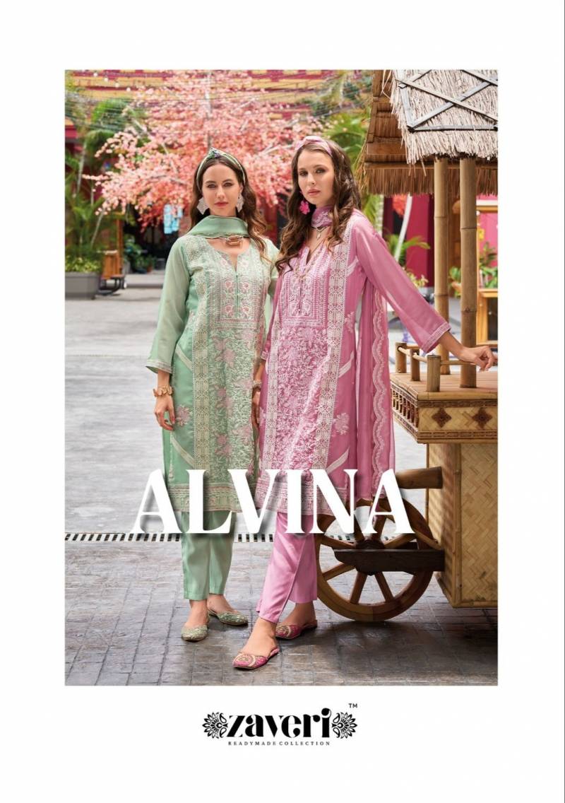 Zaveri Alvina Soft Blooming Organza Ready Made Collection