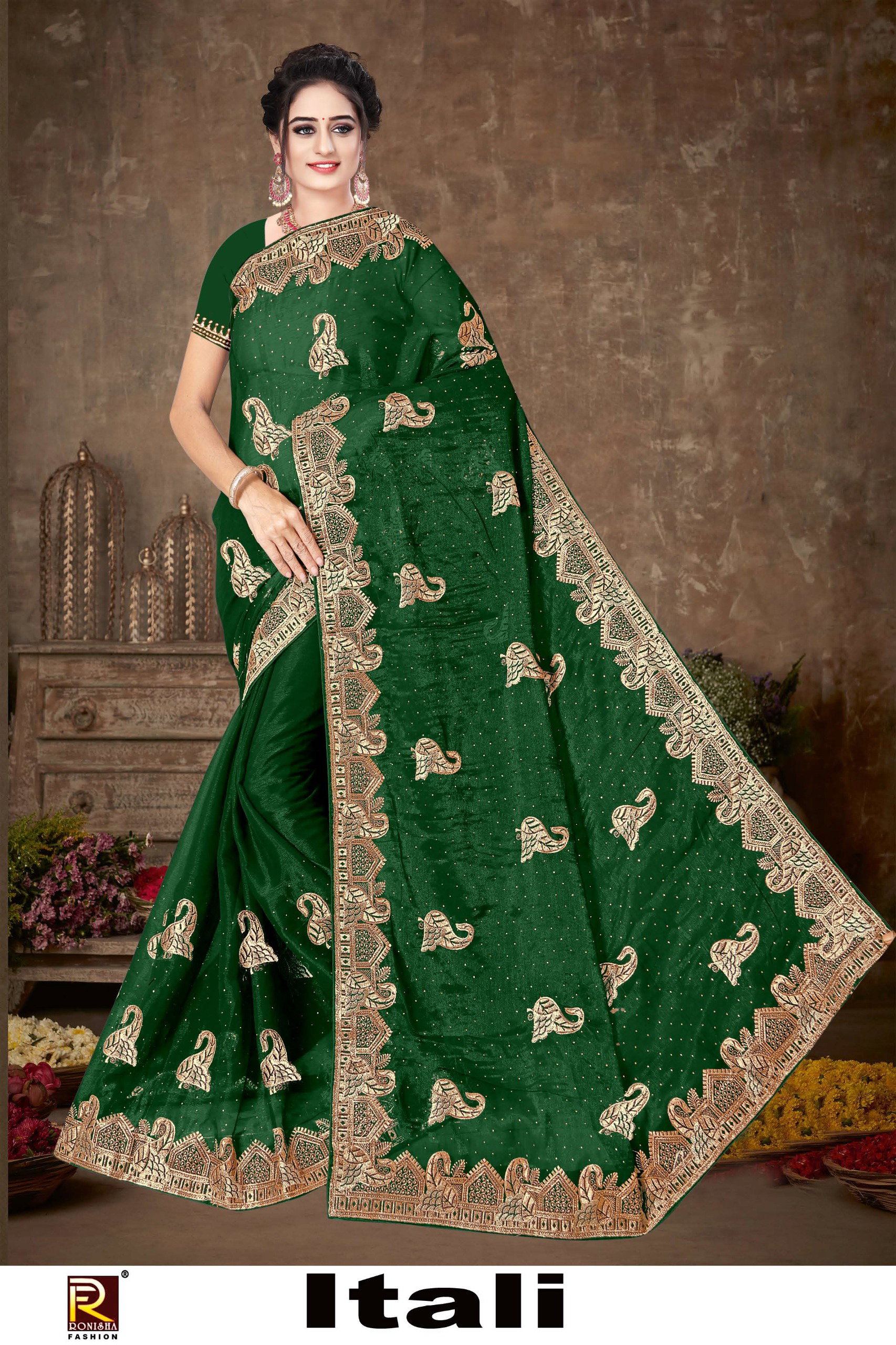 Ronisha Itali Latest Festive Wear Shimmer Saree Collection