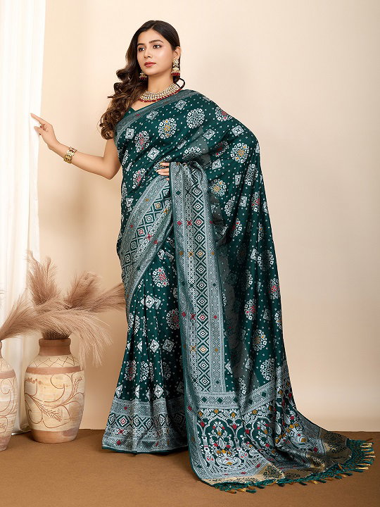 Maahi 170 Party Wear Minakari Weaving Worked Pure Silk Saree with Un Stitched Blouse 
