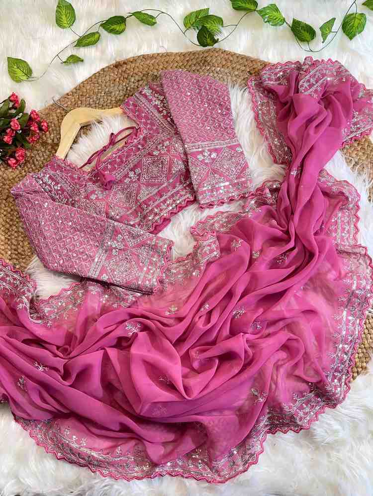 Kc 130 Designer Wedding Wear Georgette Saree Collection