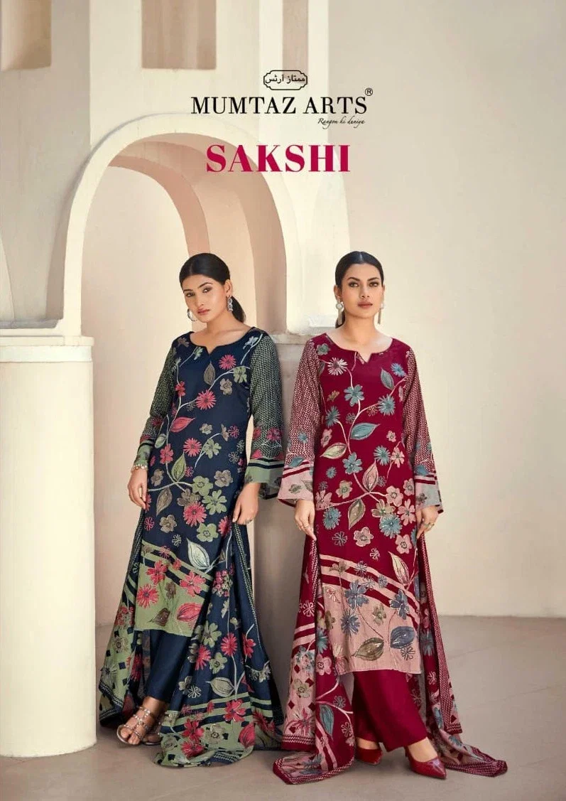 Mumtaz Sakshi Jam Satin Digital Printed Dress Material Collection