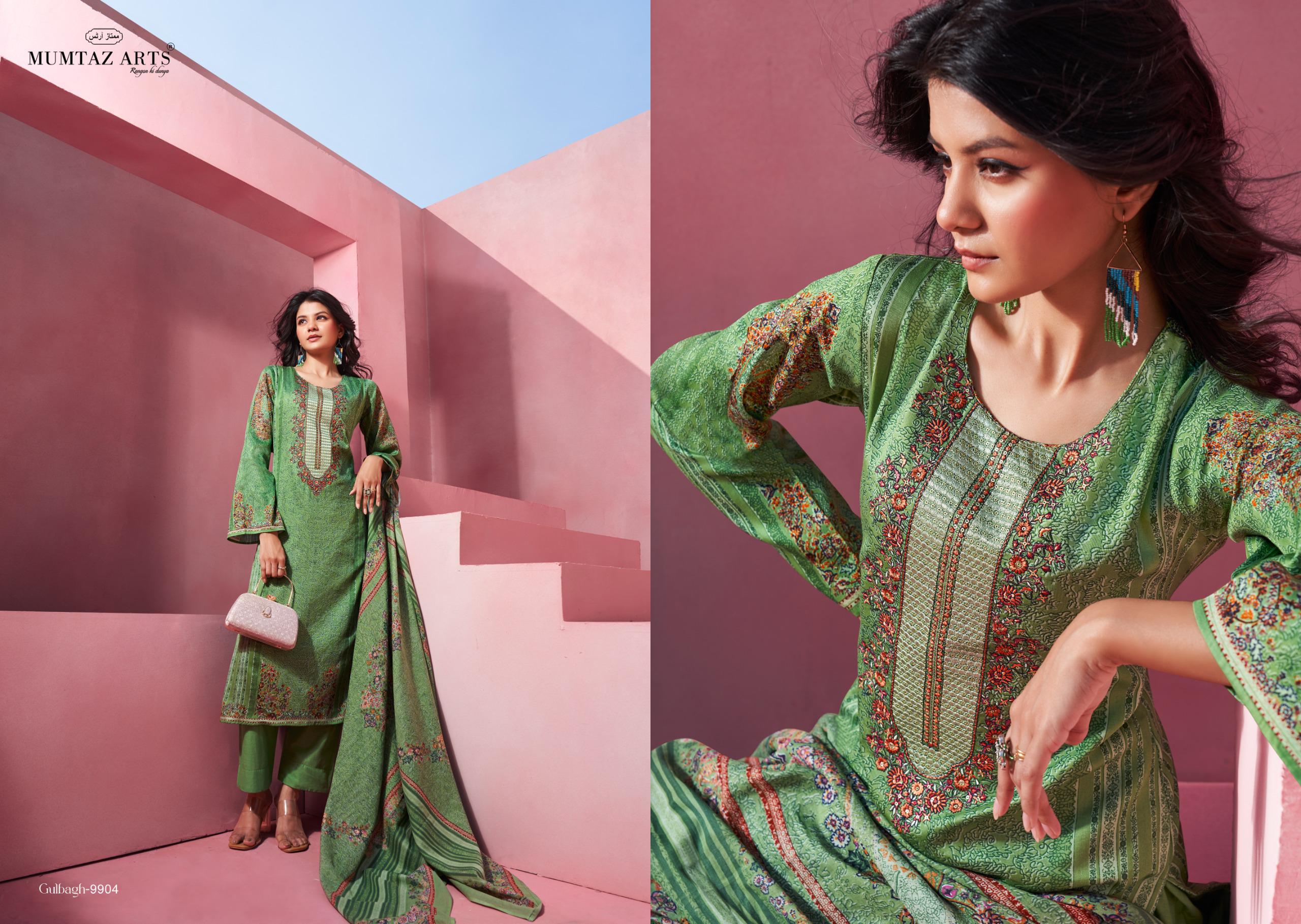 Mumtaz Gulbagh 9901 Series Jam Satin Digital Printed Dress Material