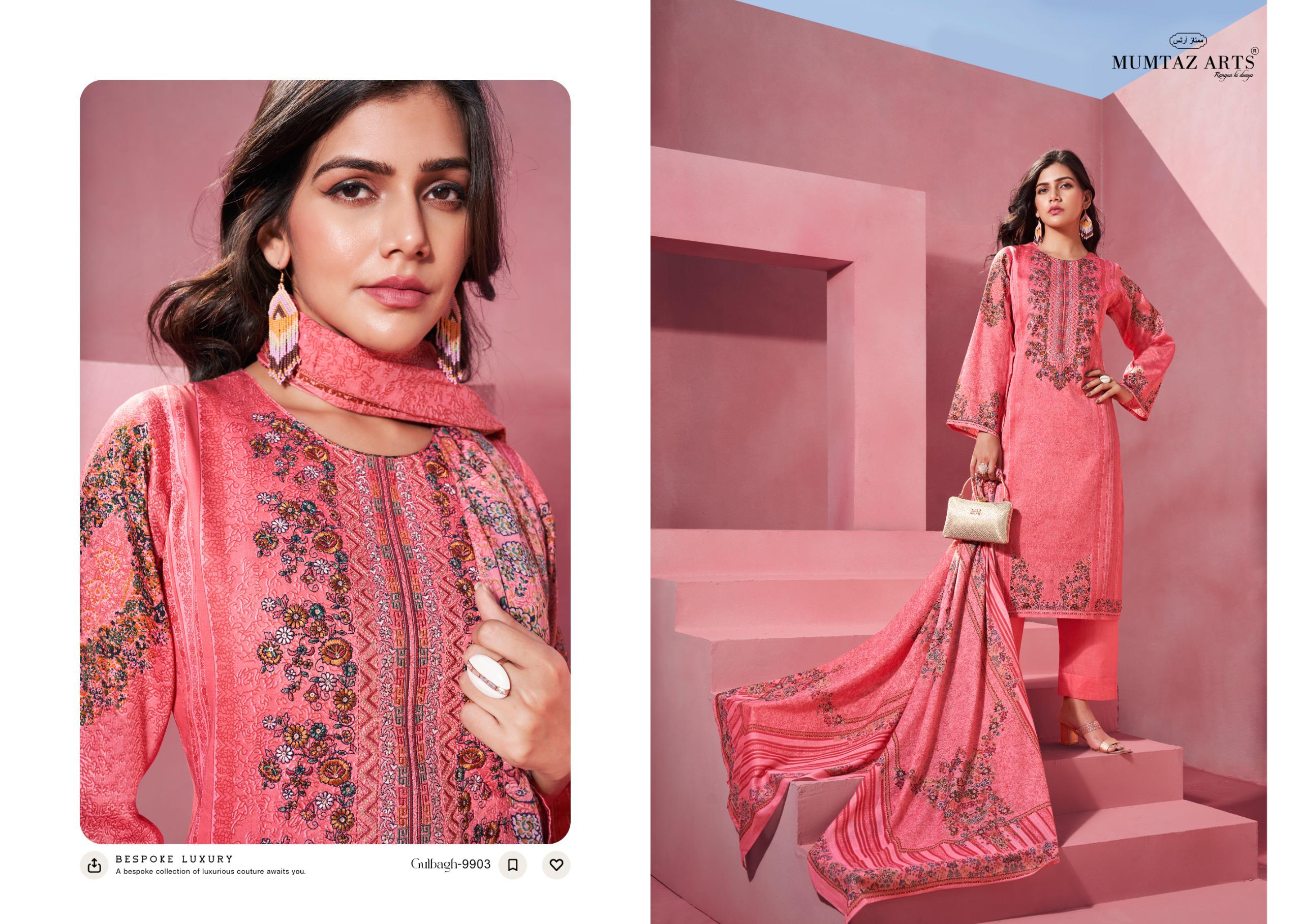 Mumtaz Gulbagh 9901 Series Jam Satin Digital Printed Dress Material