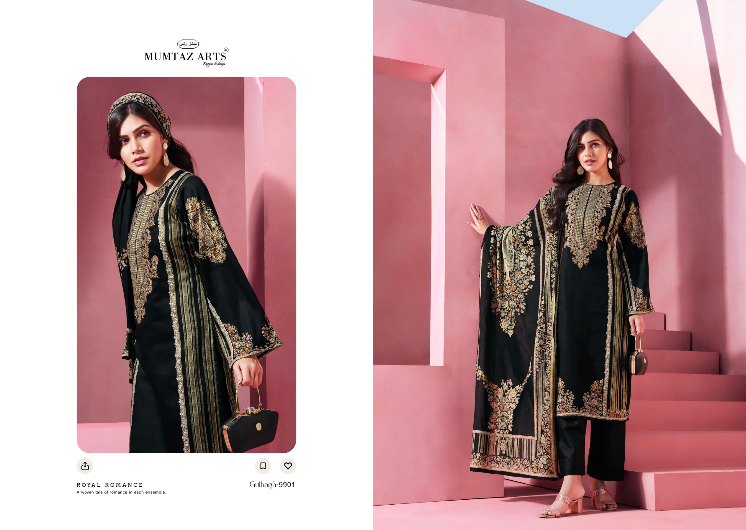 Mumtaz Gulbagh 9901 Series Jam Satin Digital Printed Dress Material