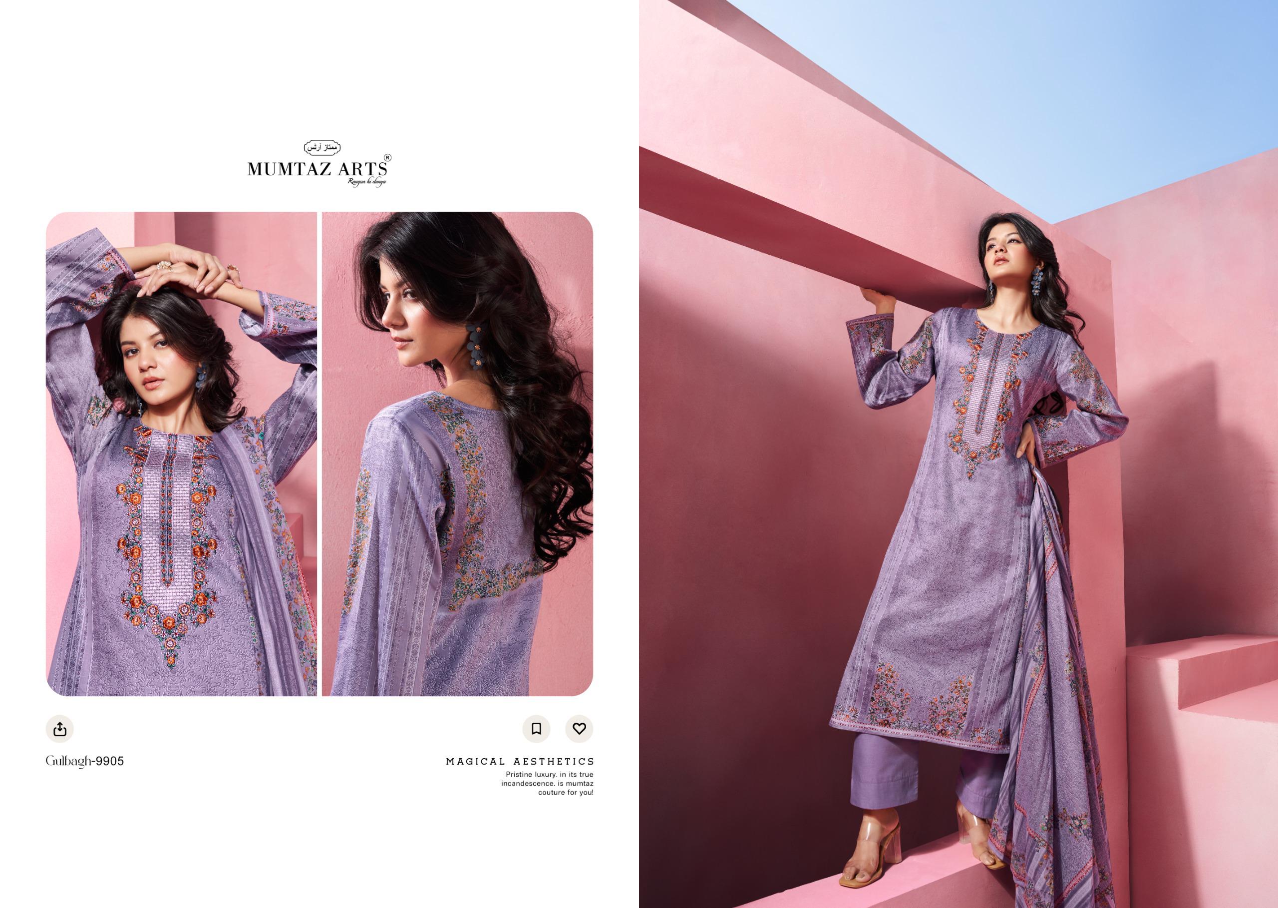Mumtaz Gulbagh 9901 Series Jam Satin Digital Printed Dress Material