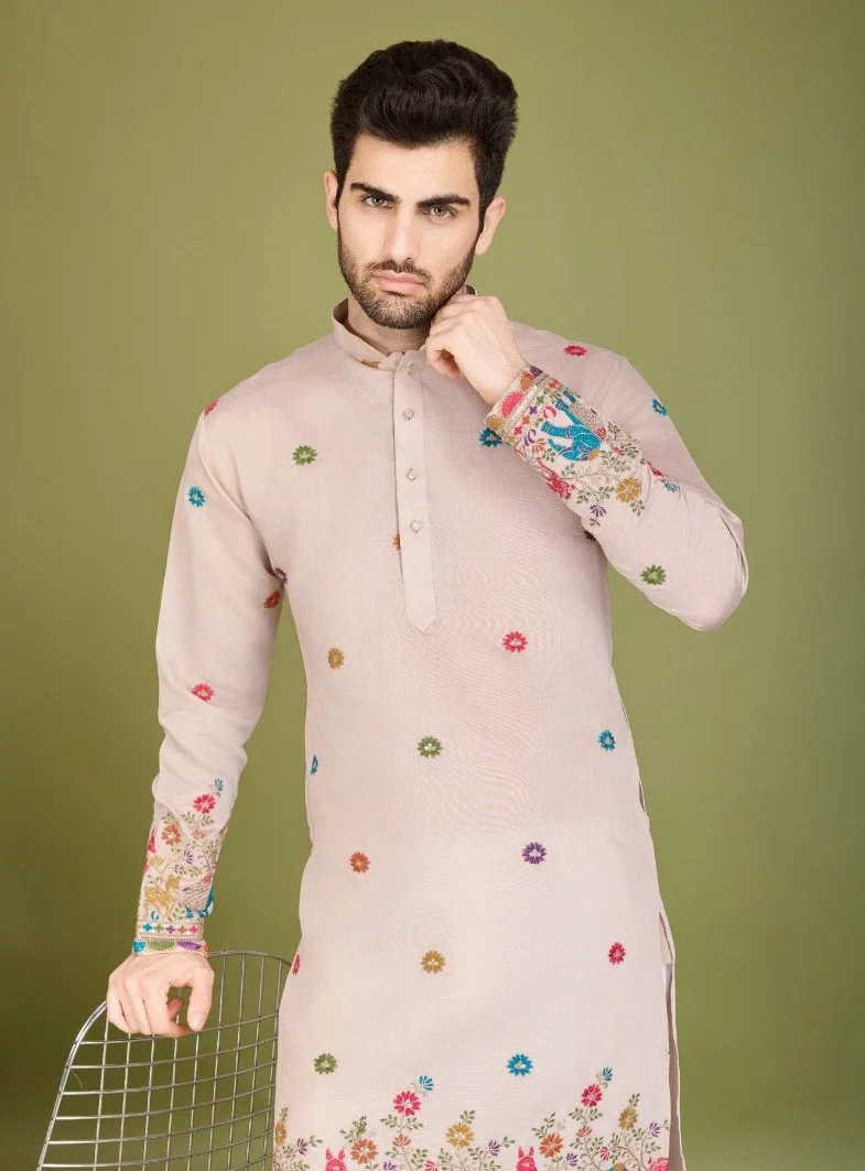 Shubhvastra Sanskruti Styles Viscose Silk Mens Kurta Collection