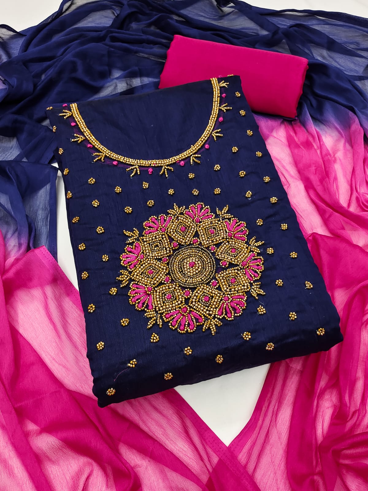 Khatli 1 Festive Wear Fancy Chanderi Silk Dress Material Collection