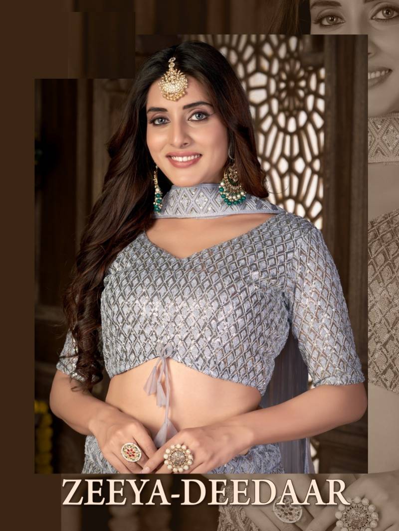 Zeeya Deedaar Net Embroidered With Sequence Work Lehenga Choli