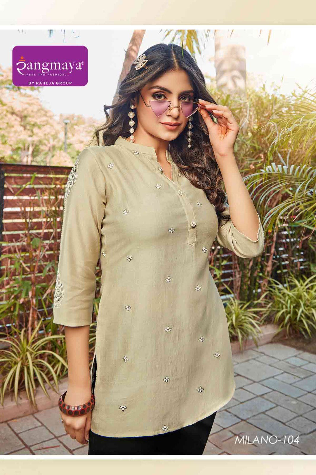 Rangmaya Milano Vertican Tunic Western Top Collection
