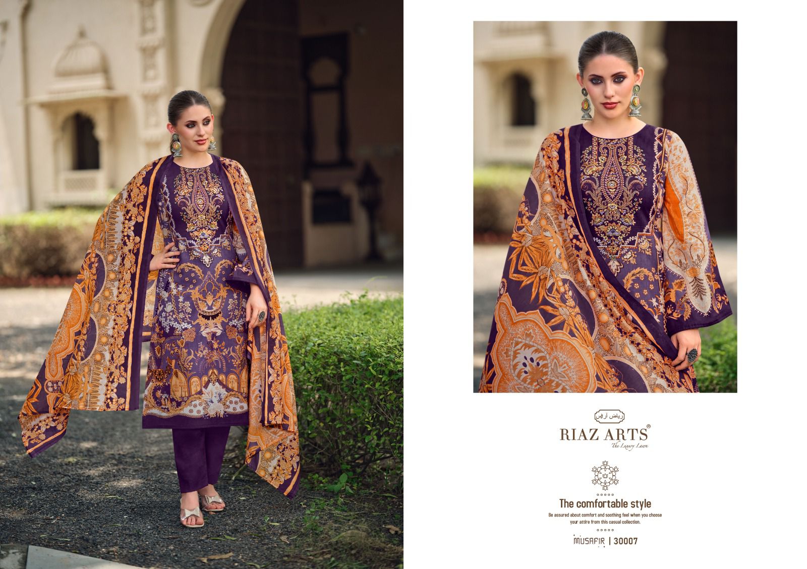 Riaz Arts Musafir Vol 19 Lawn Digital Printed Dress Material Collection