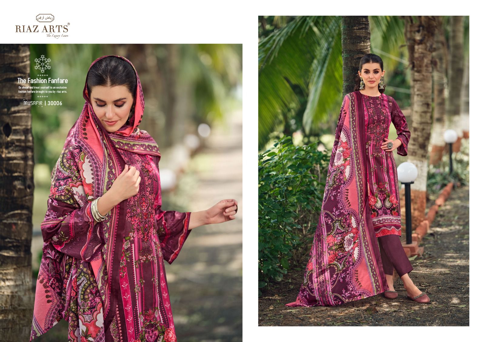 Riaz Arts Musafir Vol 19 Lawn Digital Printed Dress Material Collection