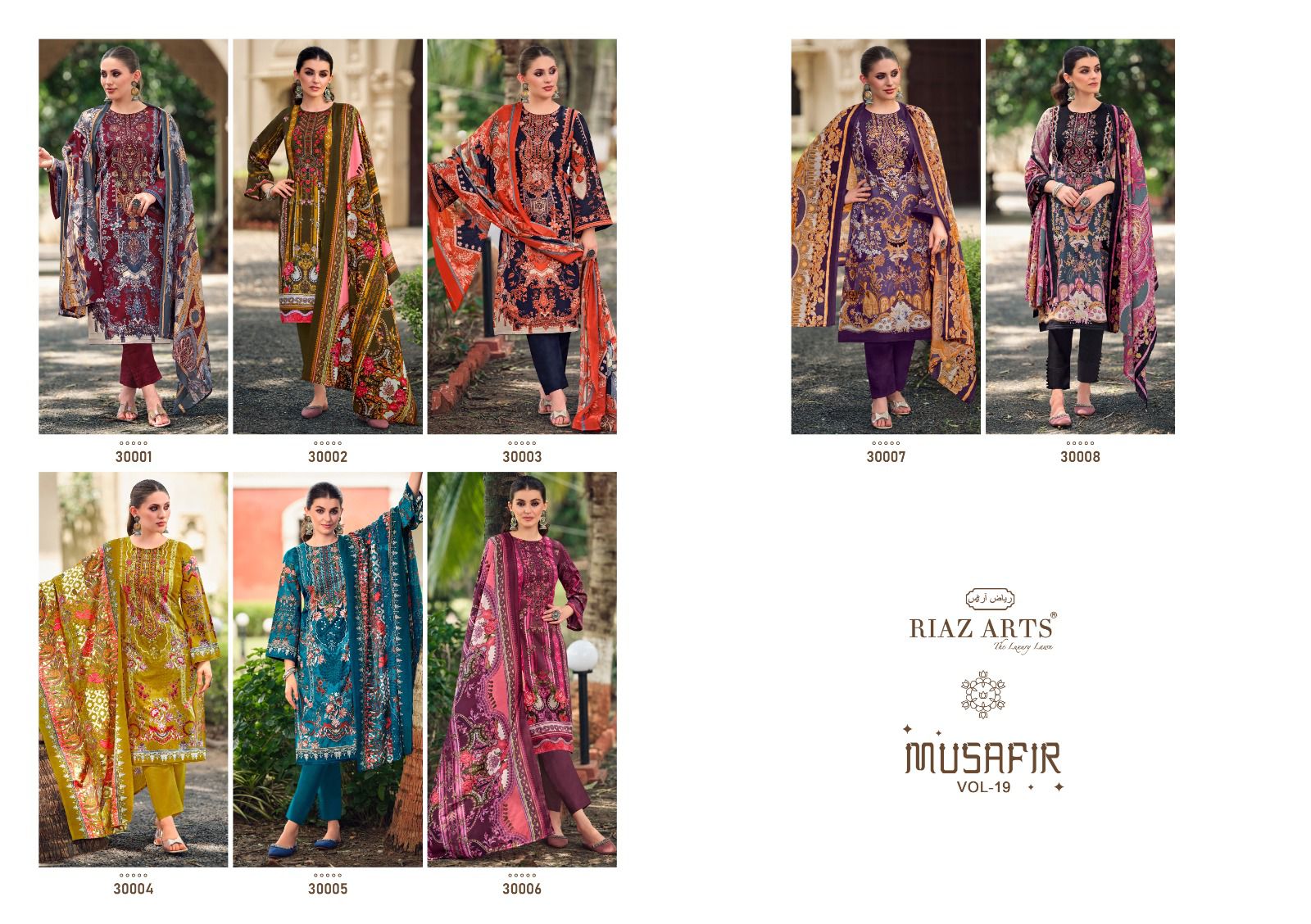 Riaz Arts Musafir Vol 19 Lawn Digital Printed Dress Material Collection