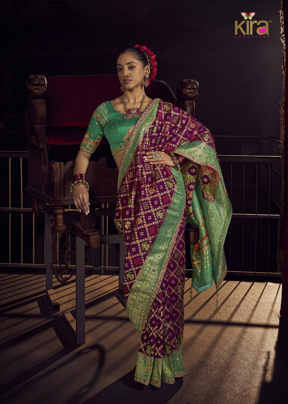 Kira Kimayra Viscose Dola With Handwork Pallu Saree Collection