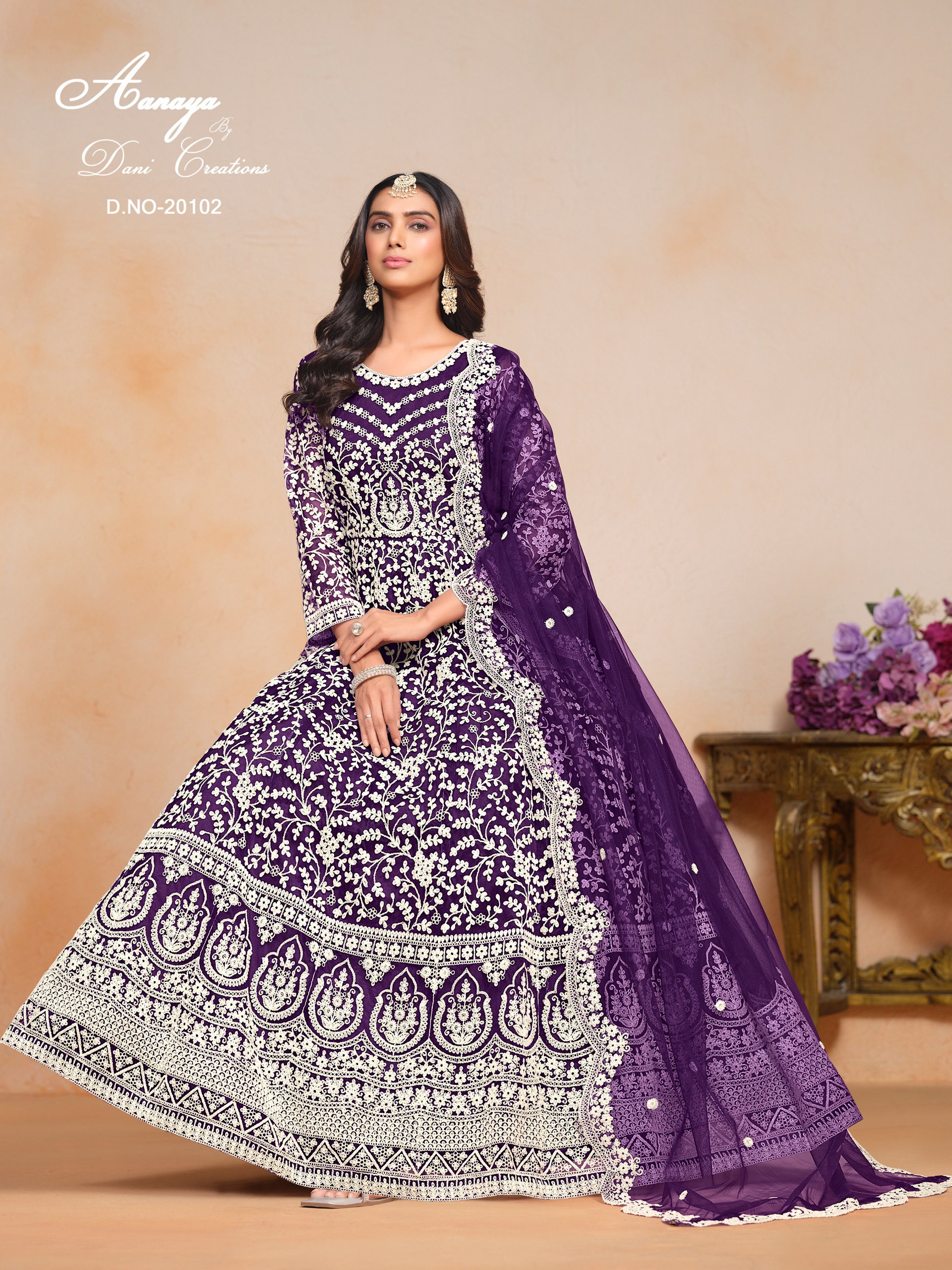 Aanaya Vol 201 Net Designer Salwar Kameez Collection
