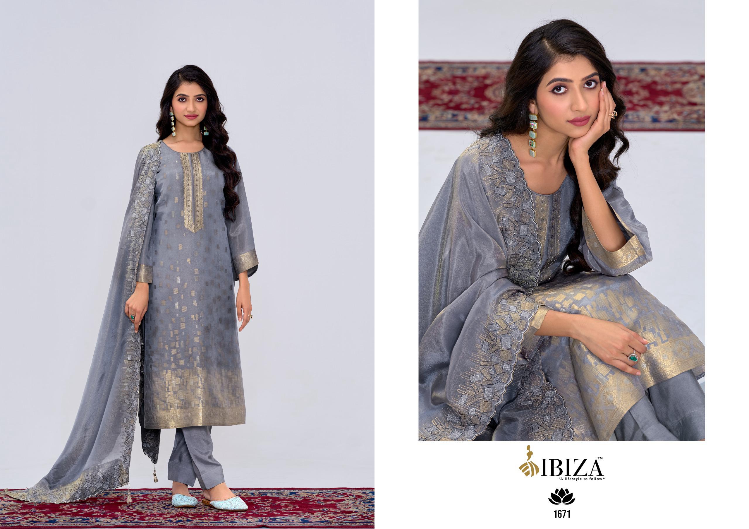 Ibiza Saaj Silk Shimmer Designer Salwar Kameez Collection